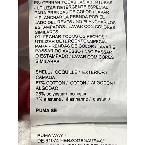 Puma Women's Full-Zip Hoodie Sweatshirt Large White Logo Pintuck Raglan Sleeve - Picture 6 of 10